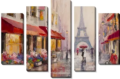 Модульная картина Краски Парижа