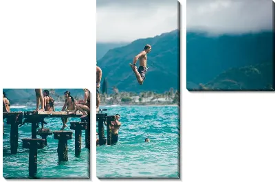 Модульная картина Прыжок в воду №2