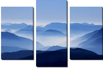 Модульная картина Туман над горами №2