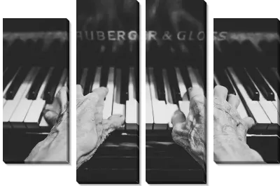 Модульная картина Игра на фортепиано