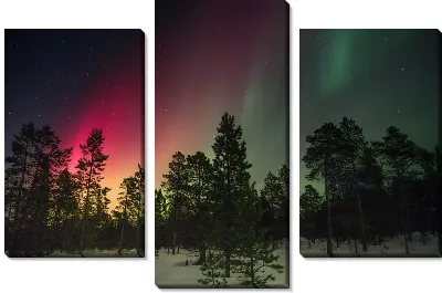 Модульная картина Сияние в небе