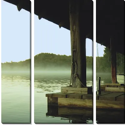 Модульная картина Причал для лодок