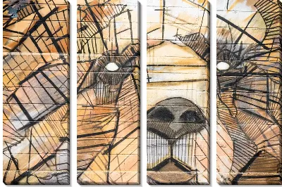 Модульная картина Граффити медведь