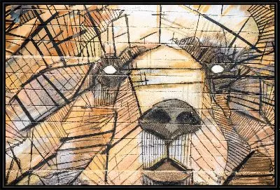 Граффити медведь