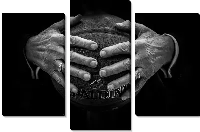 Модульная картина Баскетбольный мяч в руках