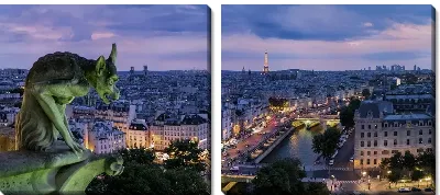 Модульная картина Гаргулья в Париже