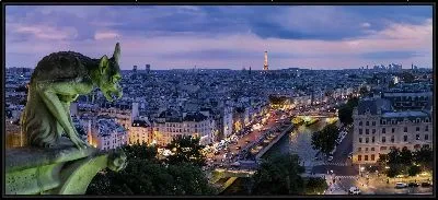 Картина Гаргулья в Париже