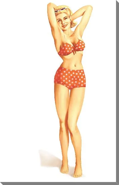 Картина маслом Пин-ап девушка