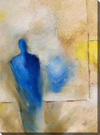 Картина маслом Синий человек