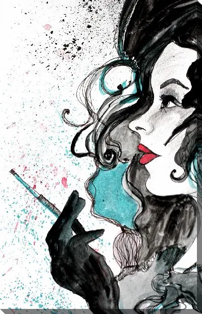 Картина маслом Девушка с сигаретой