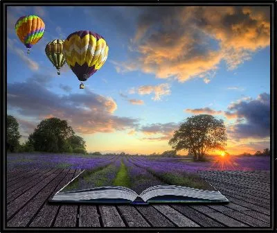 Воздушные шары и книга