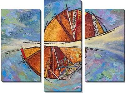 Модульная картина Разделить пополам