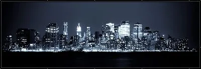 Картина Панорама ночного города №7