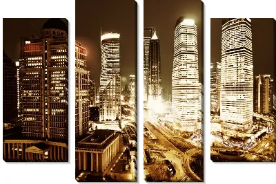 Модульная картина Ночные огни