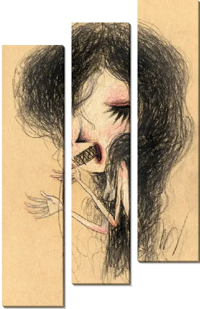 Модульная картина Певица