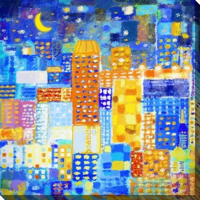 Картина маслом Арт город №6