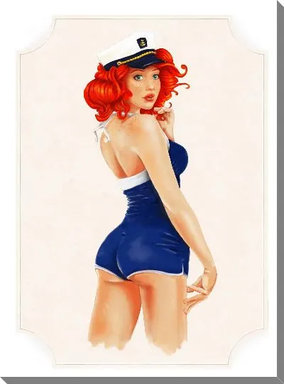 Картина маслом Леди пин-ап