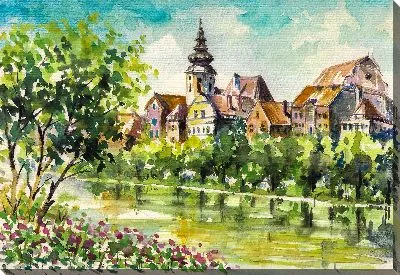 Картина маслом Городской пейзаж №26