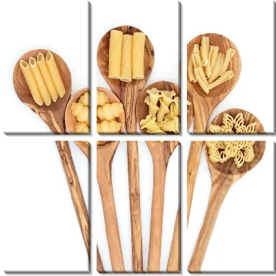 Модульная картина Макароны на ложках