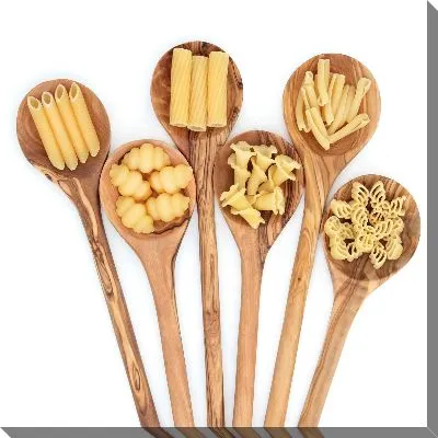 Макароны на ложках