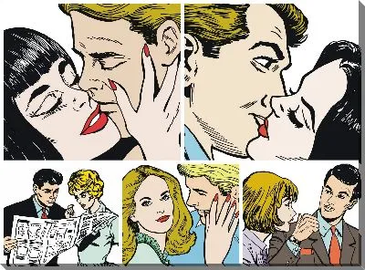 Картина маслом Поп арт коллаж