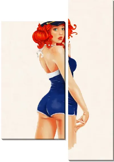 Модульная картина Пин-ап девушка №2