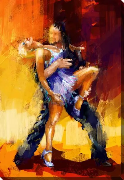 Картина маслом Арт танец №7