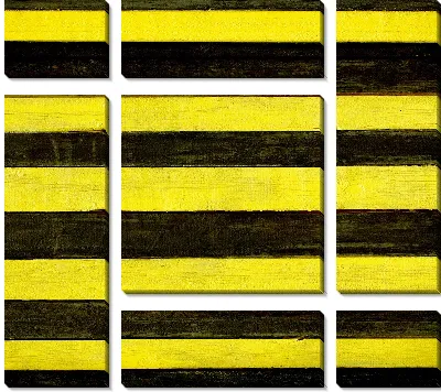 Модульная картина Черно-желтые полосы