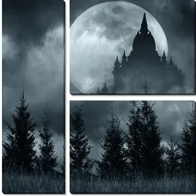 Модульная картина Заколдованный замок