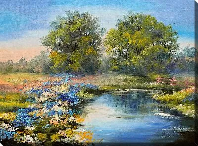 Постер Пруд в лесу №2