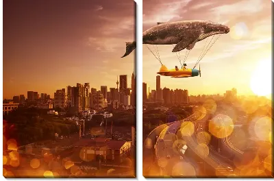 Модульная картина Фантастический полет