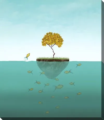 Рыбы под островом