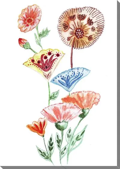 Картина маслом Разные цветы