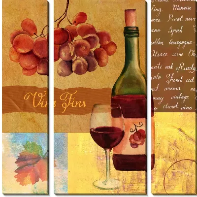 Модульная картина Любители вина