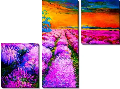 Модульная картина Яркий пейзаж