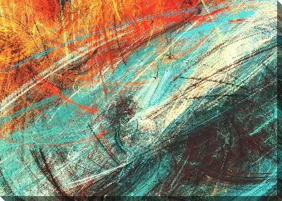 Картина маслом Разноцветные штрихи