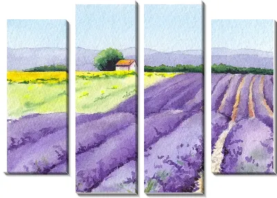 Модульная картина Фиолетовые грядки