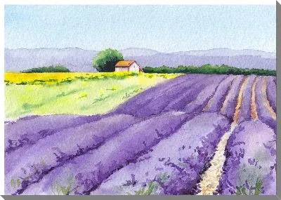 Картина маслом Фиолетовые грядки