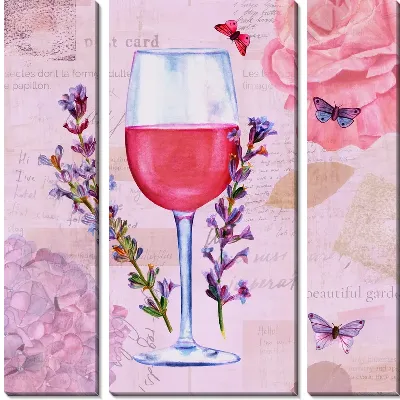 Модульная картина Эстетика вина