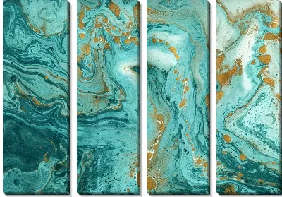 Модульная картина Движение красок