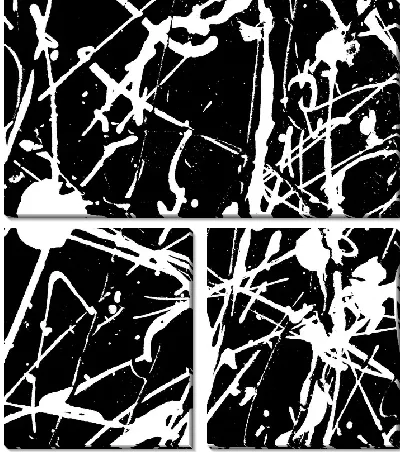 Модульная картина Черно-белая краска №2