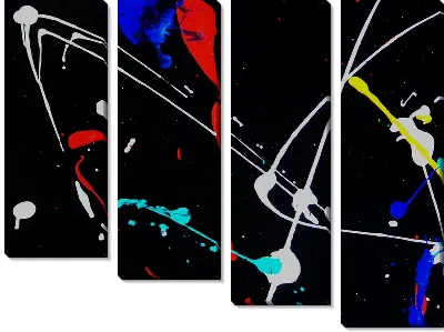 Модульная картина Краски на черном