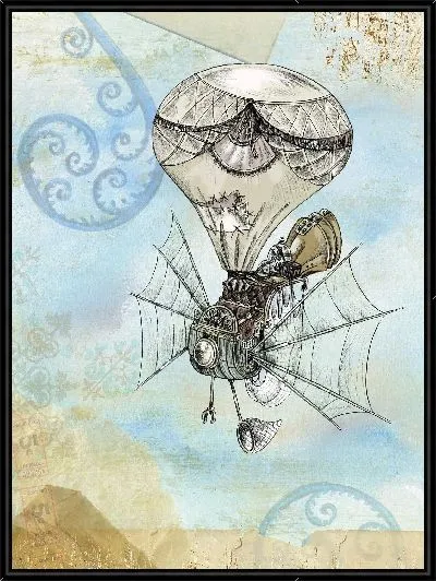 Картина Стимпанк воздушный шар