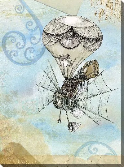 Постер Стимпанк воздушный шар