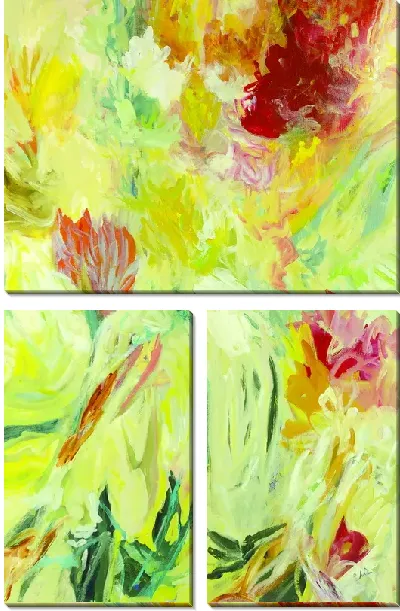 Модульная картина Цветочный флюр