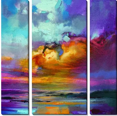 Модульная картина Яркое небо