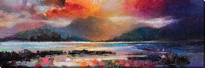 Картина маслом Пейзаж у подножья гор