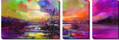 Модульная картина Абстрактный пейзаж