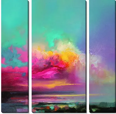 Модульная картина Цветные облака