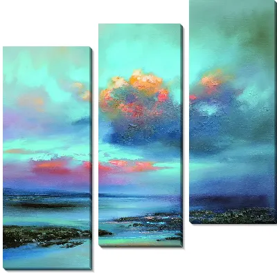 Модульная картина Небо перед дождем